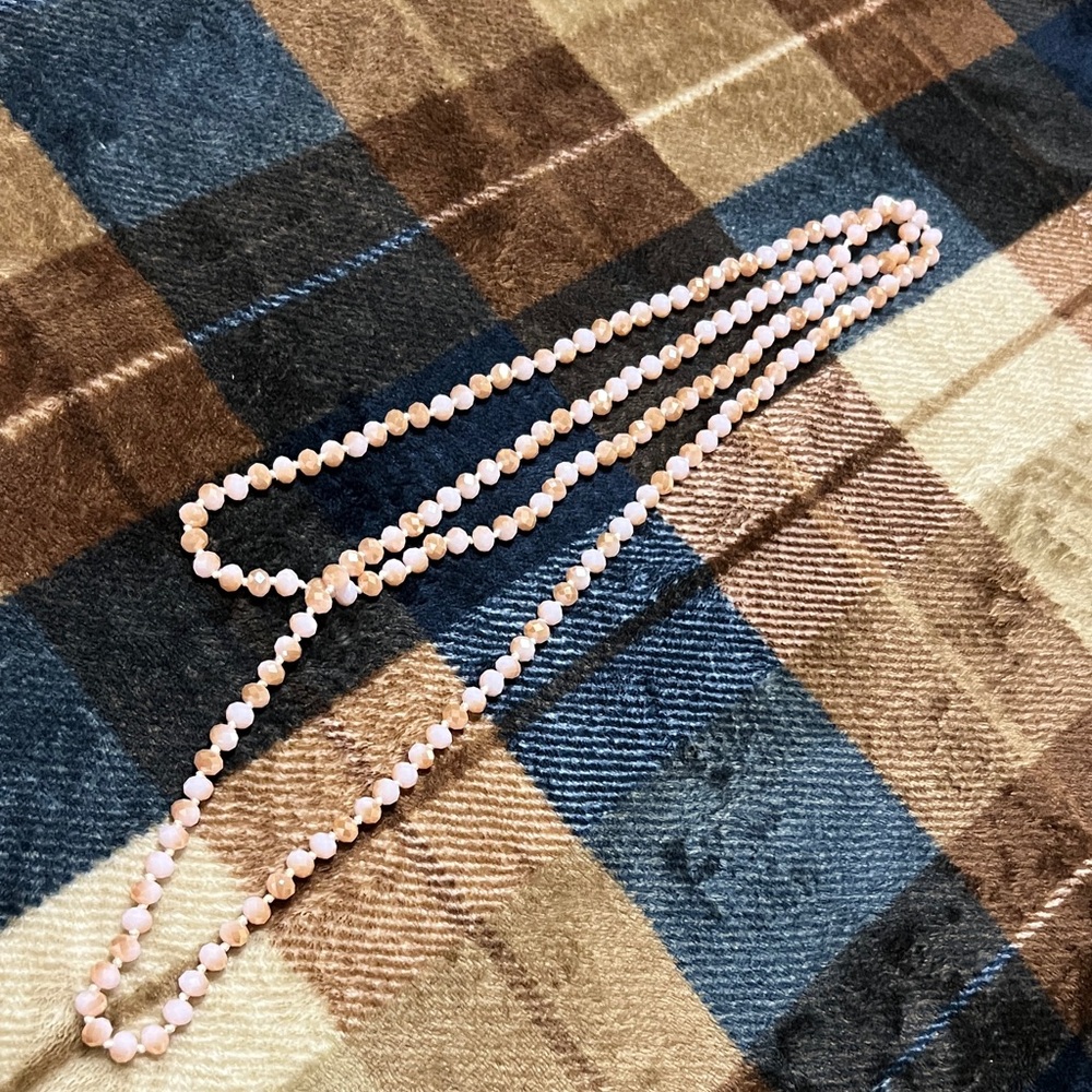 Soft Pink Beaded Women’s Necklace - Brand Unspecified